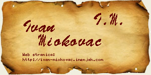 Ivan Miokovac vizit kartica